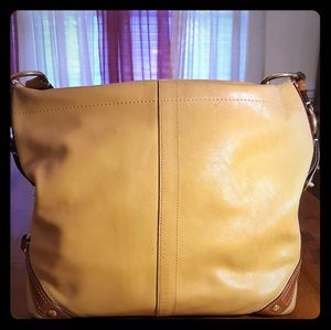 Coach Carlyle Camel Hobo Tote